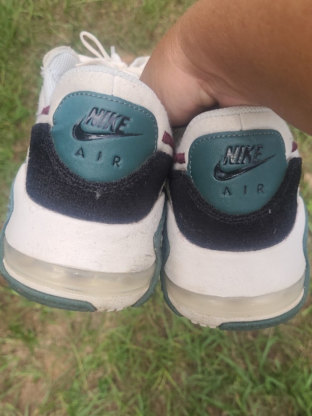 Nike Air Max Sneakers in White, Teal & Burgundy Accent Womens Size 8.5 - Picture 11 of 11